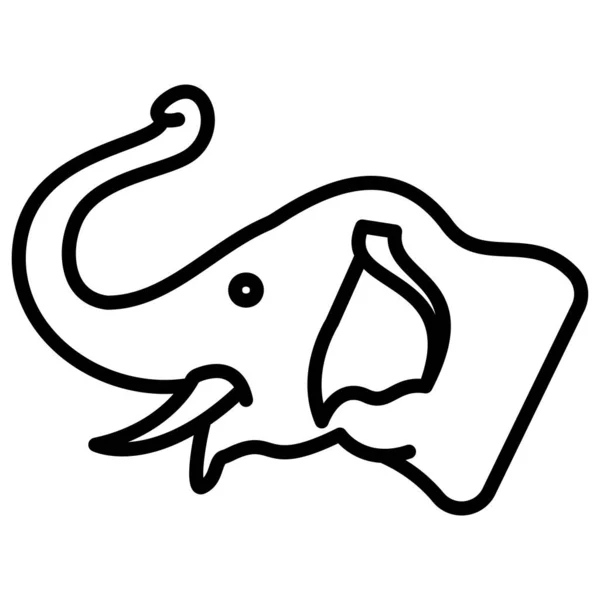 Icône Web Éléphant Illustration Vectorielle — Image vectorielle