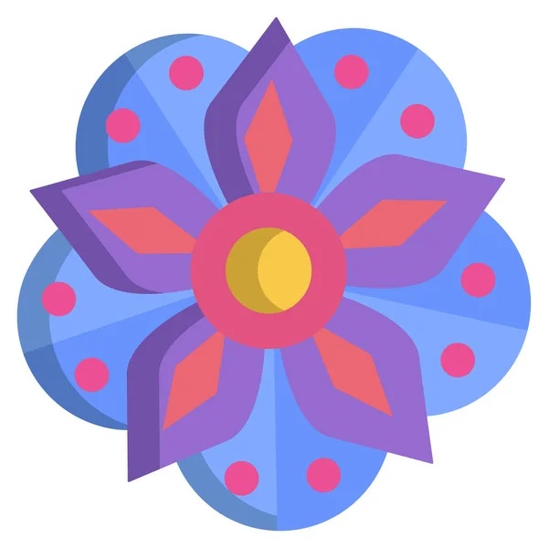 Квіткова Деталь Орнамент Векторні Ілюстрації — стоковий вектор