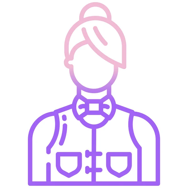 Icône Web Femme Illustration Simple — Image vectorielle