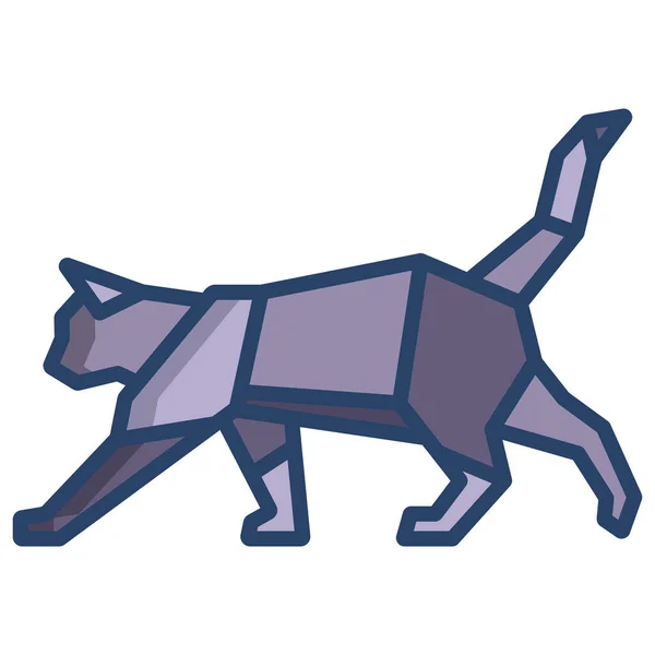 Gato Icono Web Ilustración Simple — Archivo Imágenes Vectoriales