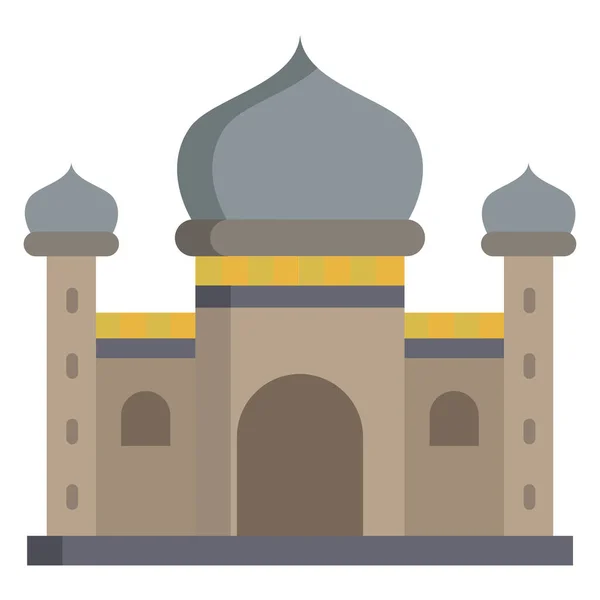 Mosquée Icône Web Illustration Simple — Image vectorielle