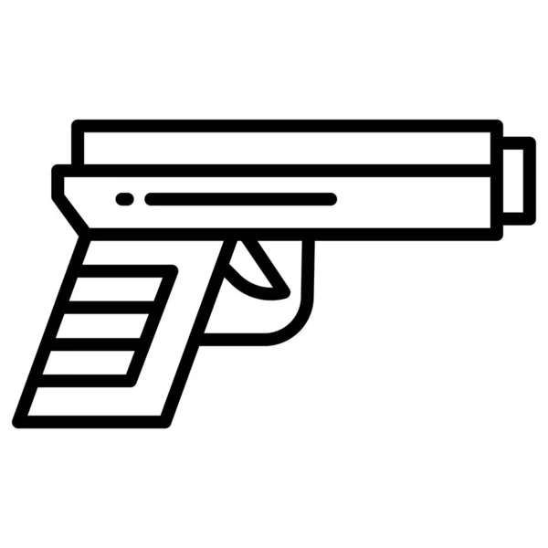 Gun Web Symbol Einfache Illustration — Stockvektor