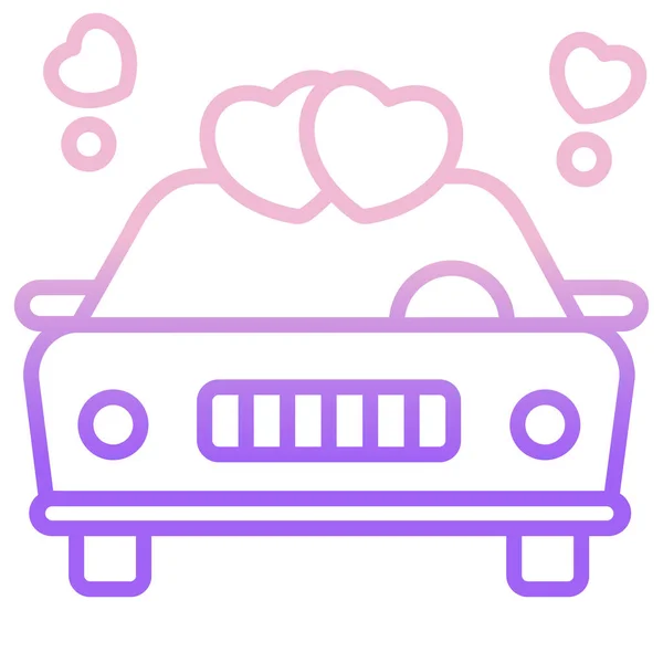 Coche Icono Web Vector Ilustración — Vector de stock