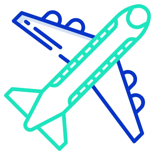 Flugzeug Web Symbol Vektorillustration — Stockvektor