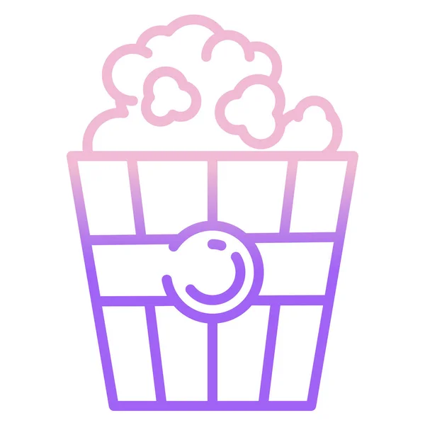 Popcorn Emmer Pictogram Vector Illustratie — Stockvector