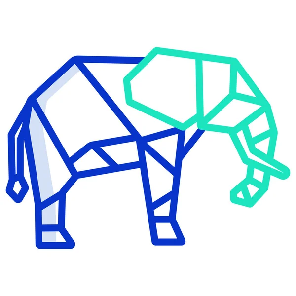 Elefante Icono Web Ilustración Vectorial — Vector de stock