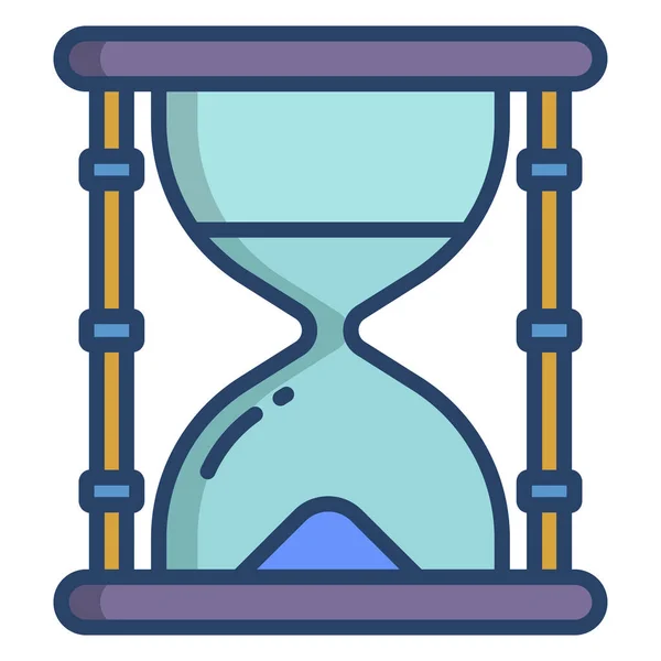 Reloj Arena Icono Vector Plano — Vector de stock