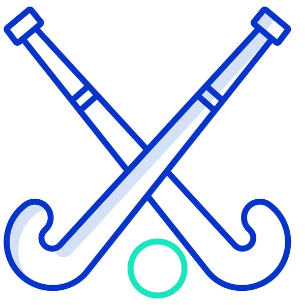 Hokey Hielo Deporte Deporte American Solid Glyph Icon Vector — Vector de stock