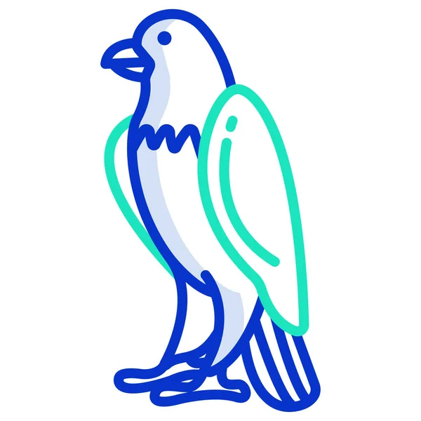 Icono Vector Simple Ilustración Pájaro Águila — Vector de stock