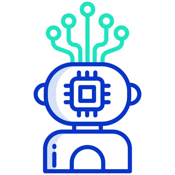 Robot Web Ikon Vektor Illusztráció — Stock Vector