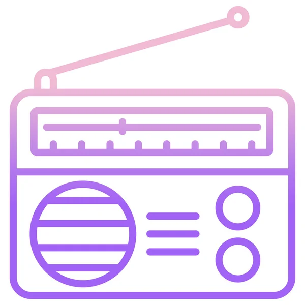 Rádio Ícone Web Ilustração Simples — Vetor de Stock