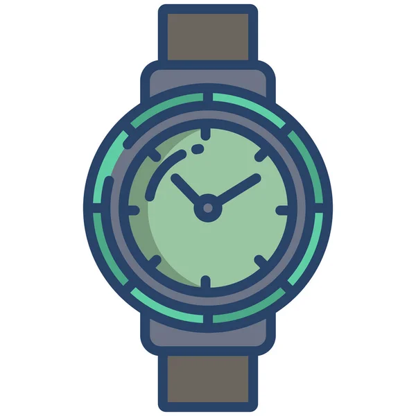 Reloj Pulsera Icono Web Ilustración Simple — Vector de stock