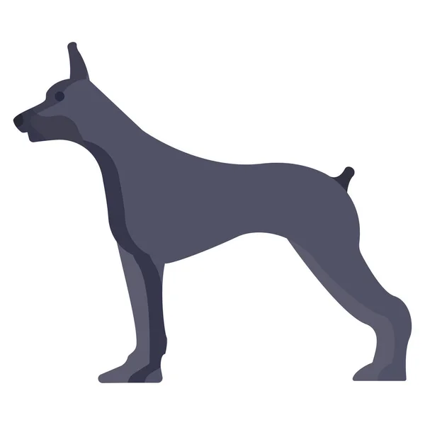 犬のアイコン ウェブ用の犬のベクトルのアイコンのフラットイラスト — ストックベクタ