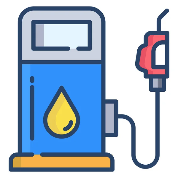 Posto Gasolina Vector Ilustração Fundo —  Vetores de Stock