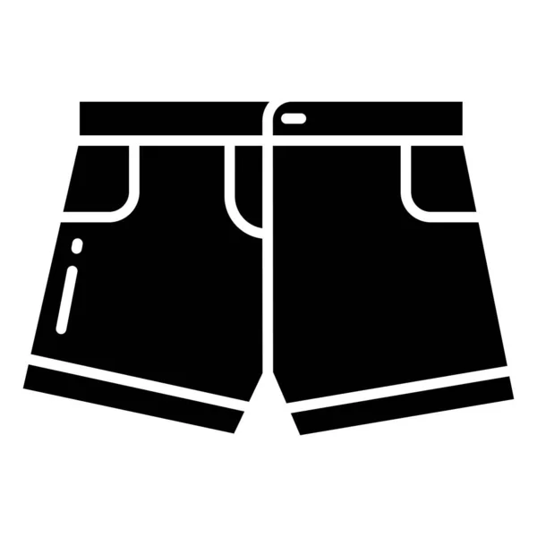 Vector Simple Icono Pantalones Cortos Sobre Fondo Blanco — Vector de stock