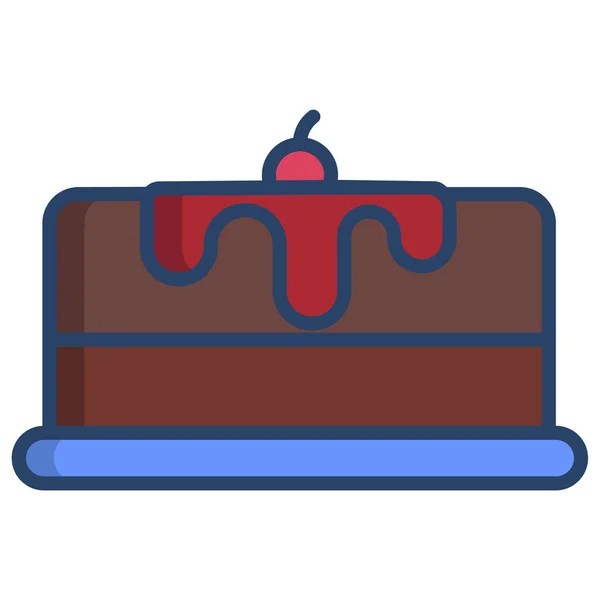 Cake Web Icon Simple Illustration — Stock Vector