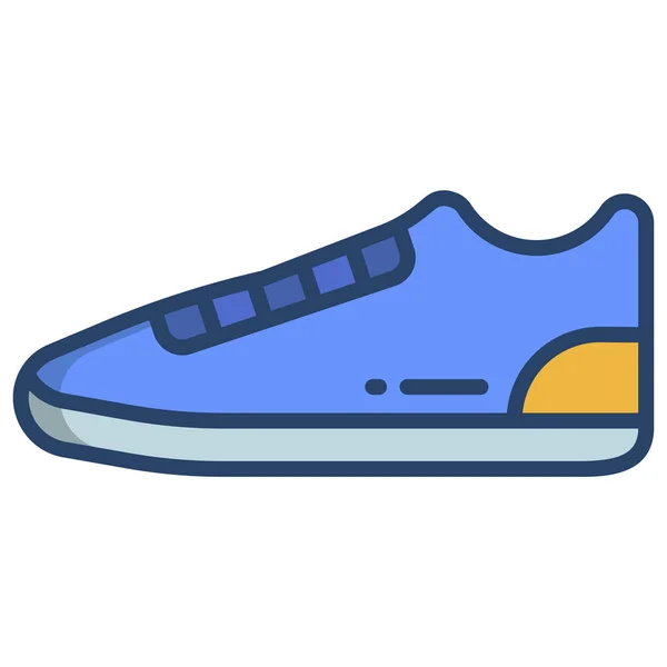 Simple Vector Sneaker Icon White Background — Stock Vector