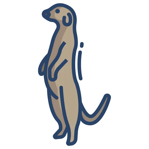 Meerkat Ikon Vektor Illusztráció — Stock Vector