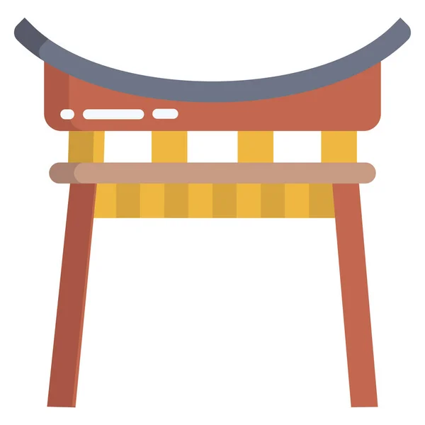 Torii Poort Web Icoon Eenvoudige Vector Illustratie — Stockvector