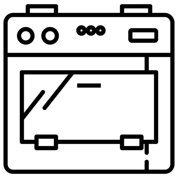 Horno Icono Web Ilustración Simple — Archivo Imágenes Vectoriales