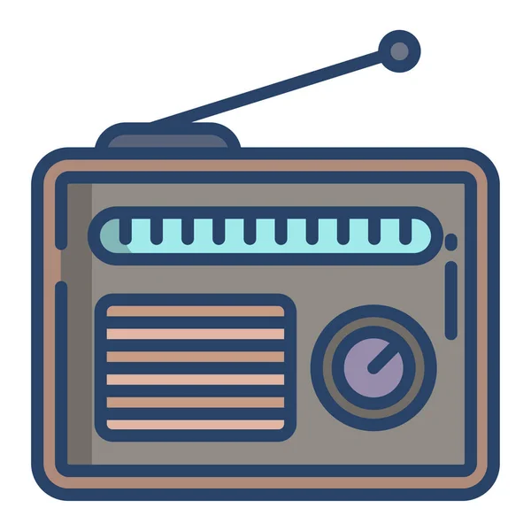 Radio Icono Web Ilustración Simple — Archivo Imágenes Vectoriales