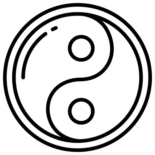 Yin Yang Símbolo Armonía Equilibrio — Vector de stock