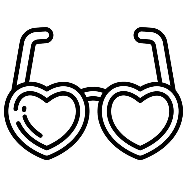 Gafas Icono Web Ilustración Simple — Vector de stock