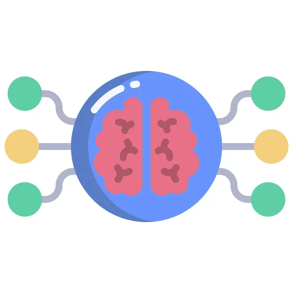 Cerveau Icône Web Design Simple — Image vectorielle