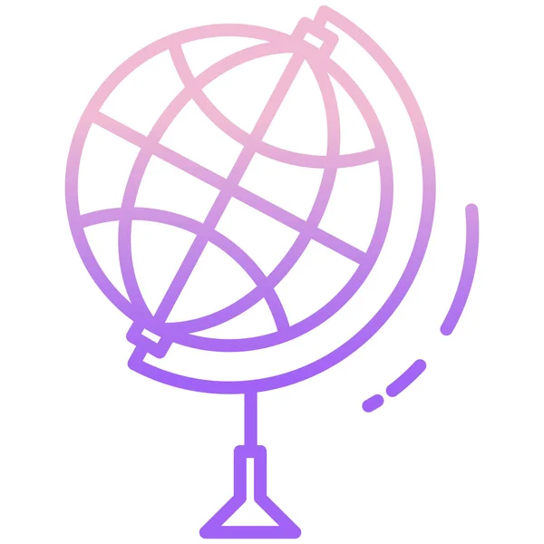 Globe Icône Web Illustration Simple — Image vectorielle