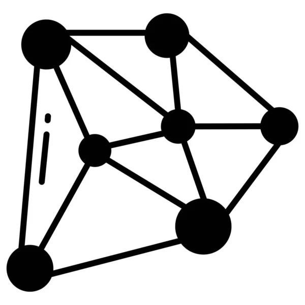 Molekul Desain Sederhana Ikon Web - Stok Vektor