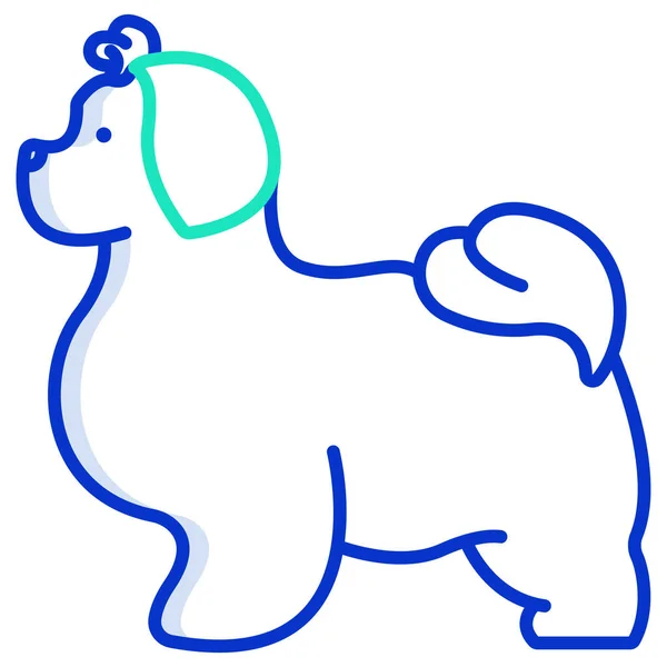 Einfaches Vektor Symbol Abbildung Des Hundes — Stockvektor