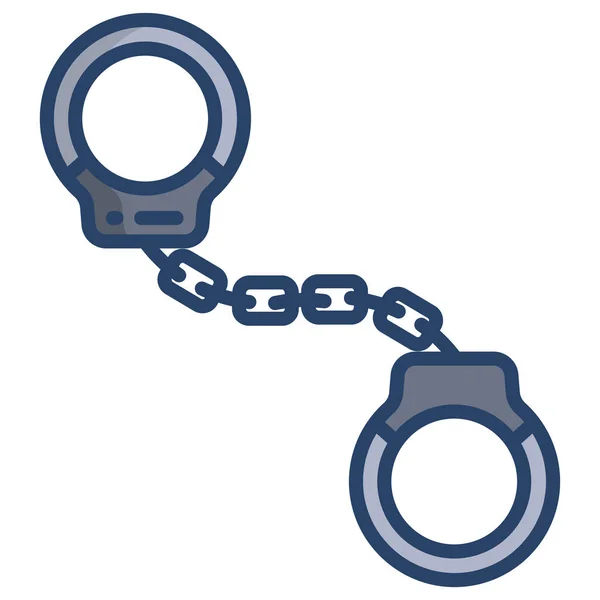 Handcuffs Icon Vector Best Flat Icon — Stock Vector
