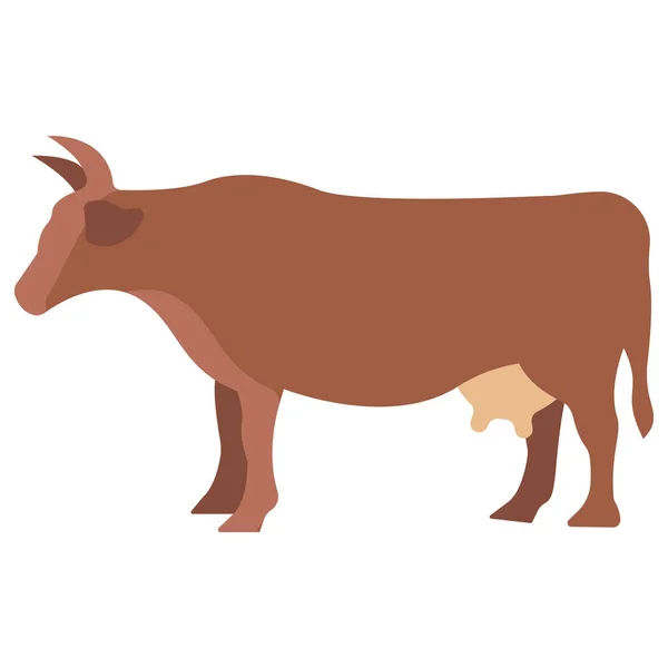 Vaca Icono Web Ilustración Simple — Archivo Imágenes Vectoriales