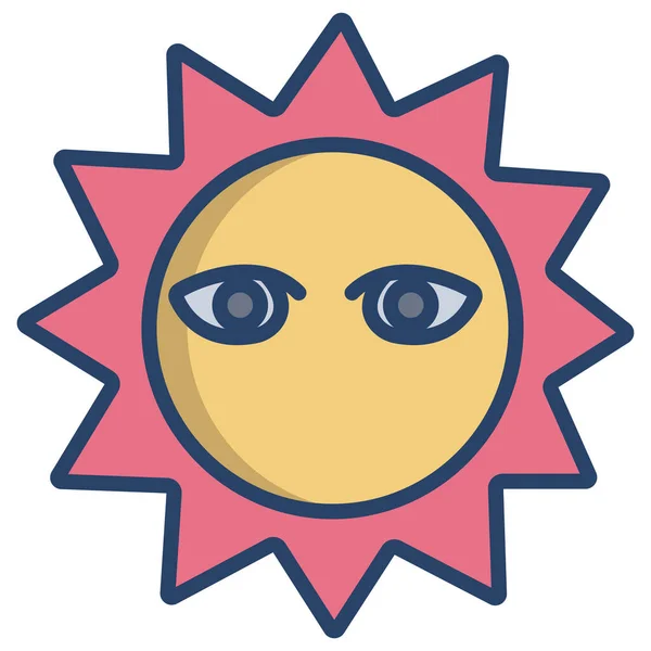 Ícone Simples Sol Ilustração Vetorial —  Vetores de Stock