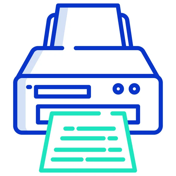 Impresora Icono Web Ilustración Simple — Vector de stock