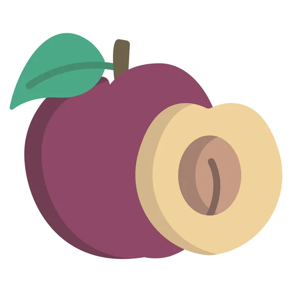 Manzana Icono Web Ilustración Simple — Archivo Imágenes Vectoriales