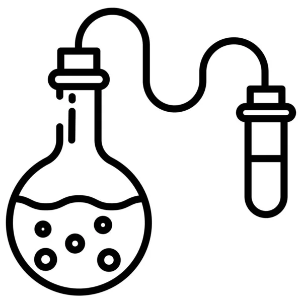 Icono Experimento Químico Sobre Fondo Blanco — Archivo Imágenes Vectoriales