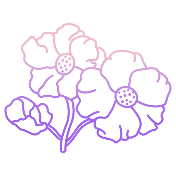 Purple Flower Vector Illustration — Stock Vector