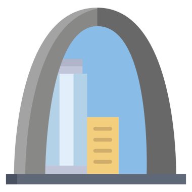 Geçit kemeri. Web simgesi basit illüstrasyon