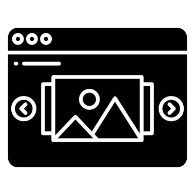 İnternet sitesi. Web simgesi basit illüstrasyon