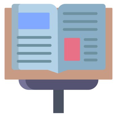 Kitap. Web simgesi basit illüstrasyon