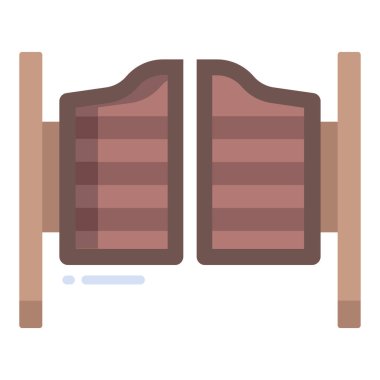 Kapı. Web simgesi basit illüstrasyon