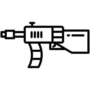 Makine Tüfeği vektör illüstrasyonu  