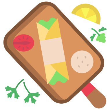 Basit vektör simgesi, kebap çizimi