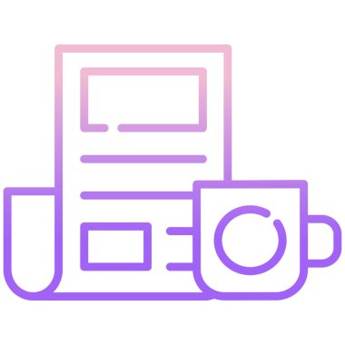 Kahve. Web simgesi basit illüstrasyon