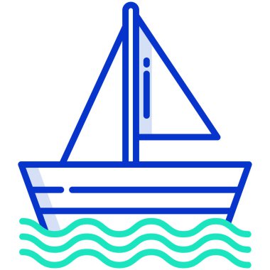 gemi web simgesi basit tasarım