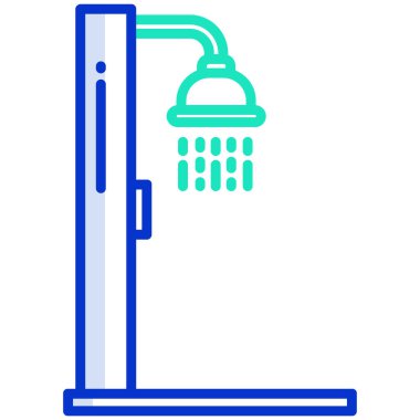  Duş web simgesi, vektör çizim 