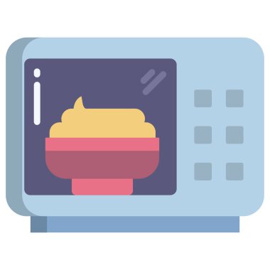 yiyecek ve içecek düz vektör simgesi