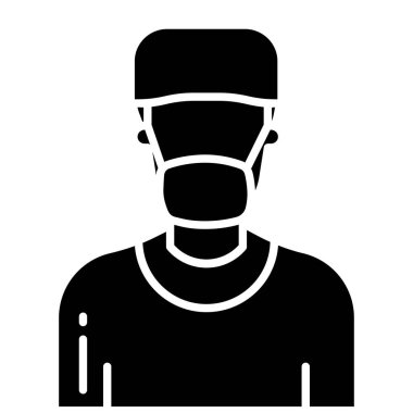 Doktor. Web simgesi basit illüstrasyon 