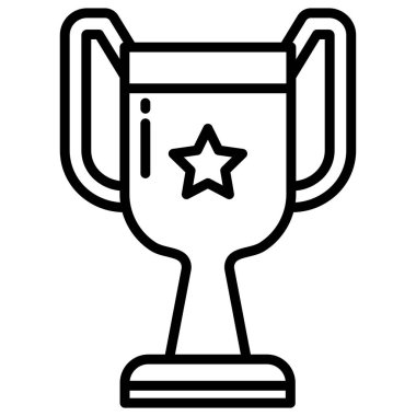 Kupa. Web simgesi basit illüstrasyon